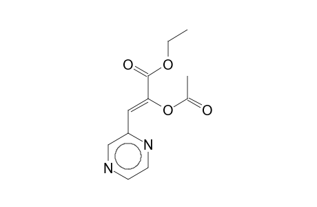 2-Acetoxy-3-pyrazin-2-ylacrylic acid, ethyl ester