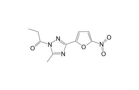 1-Propanone, 1-[5-methyl-3-(5-nitro-2-furanyl)-1H-1,2,4-triazol-1-yl]-