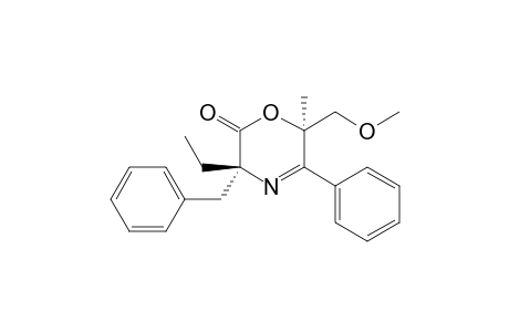 (3R,6R)-3-Benzyl-3-ethyl-6-(methoxymethyl)-6-methyl-5-phenyl-3H-1,4-oxazin-2(6H)-one