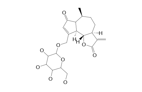 15-GLUCOÜPYRANOSYLOXY-2-OXO-GUAIA-3,11(13)-DIEN-1-BETA,5-ALPHA,6-BETA,7-ALPHA,10-ALPHA-H-12,6-OLIDE