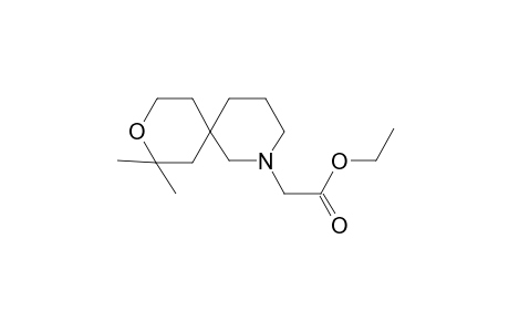 Spiro[5,5]undecane, 3-oxa-4,4-dimethyl-8-aza-8-ethoxycarbonylmethyl-