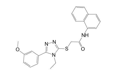 2-{[4-ethyl-5-(3-methoxyphenyl)-4H-1,2,4-triazol-3-yl]sulfanyl}-N-(1-naphthyl)acetamide