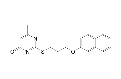 4(1H)-Pyrimidinone, 6-methyl-2-[[3-(2-naphthalenyloxy)propyl]thio]-