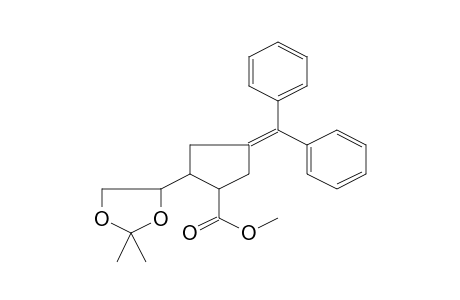 Ctclopentanecarboxylic acid, 2-(2,2-dimethyl-1,3-dioxolan-4-yl)-4-(diphenylmethylene)-, methyl ester, (S,S,R-)