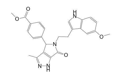 benzoic acid, 4-[1,4,5,6-tetrahydro-5-[2-(5-methoxy-1H-indol-3-yl)ethyl]-3-methyl-6-oxopyrrolo[3,4-c]pyrazol-4-yl]-, methyl ester