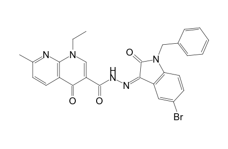 N'-(1-Benzyl-5-bromo-2-oxoindolin-3-ylidene)-1-ethyl-1,4-dihydro-7-methyl-4-oxo-1,8-naphthyridine-3-carbohydrazide