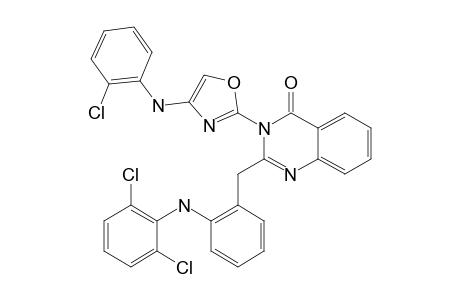 2-[2-(2,6-DICHLOROPHENYLAMINO)-PHENYLMETHYL]-3-[4-[(2-CHLOROPHENYL)-AMINO]-1,3-OXAZOL-2-YL]-QUINAZOLIN-4(3H)-ONE