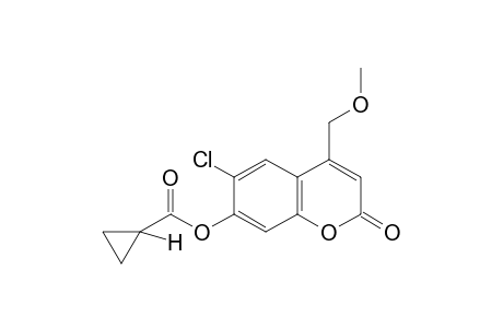 6-chloro-7-hydroxy-4-(methoxymethyl)coumarin, cyclopropanecarboxylate