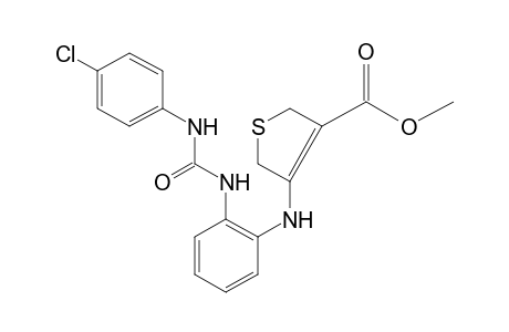 4-{o-[3-(p-chlorophenyl)ureido]anilino}-2,5-dihydro-3-thiophenecarboxylic acid, methyl ester