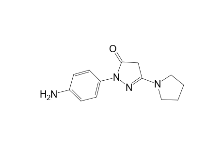 2-(4-Aminophenyl)-5-(1-pyrrolidinyl)-2,4-dihydro-3H-pyrazol-3-one