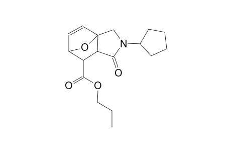 propyl 3-cyclopentyl-4-oxo-10-oxa-3-azatricyclo[5.2.1.0~1,5~]dec-8-ene-6-carboxylate