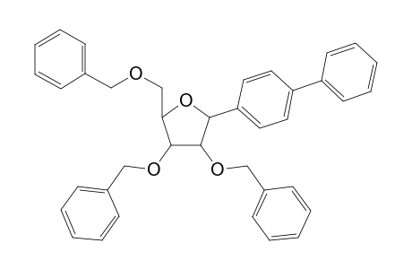 1-Biphenyl-2,3,5-o-tribenzyl-1-dehydroxy-.beta.,D-ribofuranose