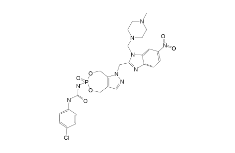 #9J;1-(4-CHLOROPHENYL)-3-[1-[[1-[(4-METHYLPIPERAZIN-1-YL)-METHYL]-6-NITRO-1H-BENZO-[D]-IMIDAZOL-2-YL]-METHYL]-6-OXIDO-4,8-DIHYDRO-1H-[1,3,2]-DIOXAPHOSPHENO-[5,