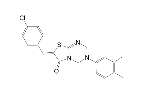 (7Z)-7-(4-chlorobenzylidene)-3-(3,4-dimethylphenyl)-3,4-dihydro-2H-[1,3]thiazolo[3,2-a][1,3,5]triazin-6(7H)-one