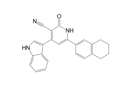 4-(1H-Indol-3-yl)-2-oxo-6-(5,6,7,8-tetrahydronaphthalen-2-yl)-1,2-dihydro-pyridine-3-carbonitrile