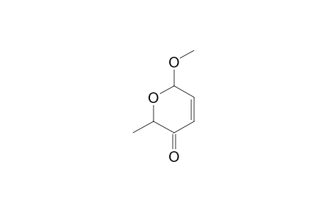 2H-Pyran-3(6H)-one, 6-methoxy-2-methyl-