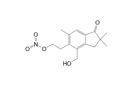 nitric acid 2-(1-keto-2,2,6-trimethyl-4-methylol-indan-5-yl)ethyl ester