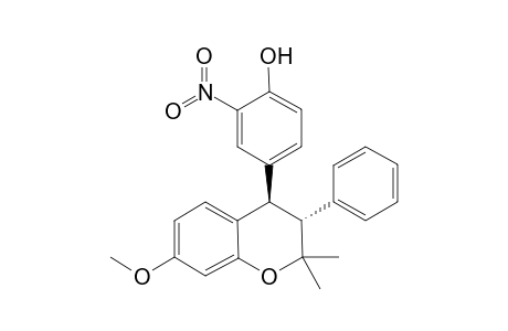 3,4-trans-2,2-Dimethyl-3-phenyl-4-(p-hydroxy-3'-nitrophenyl)-7-methoxychroman