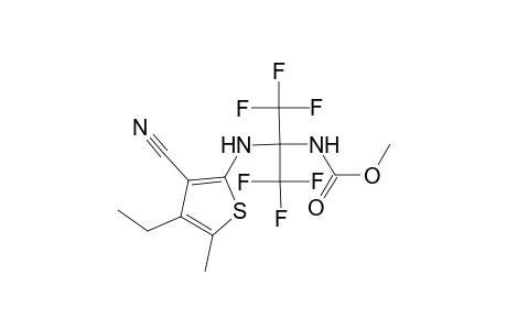 Methyl 1-[(3-cyano-4-ethyl-5-methyl-2-thienyl)amino]-2,2,2-trifluoro-1-(trifluoromethyl)ethylcarbamate