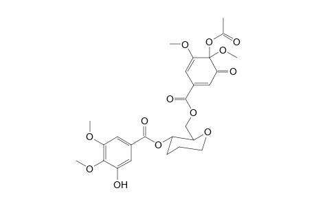 1,5-Anhydro-2,3-dideoxy-D-erythrohexitol 5-(3,4-dimethoxy-5-hydroxybenzoate)-6-(3,4-dimethoxy-4-acetoxy-5-oxobenzoate)