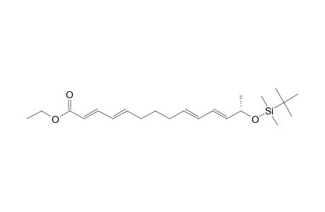 (13-S,2-E,4-E,9-E,11-E)-ETHYL_13-TERT.-BUTYLDIMETHYLSILYLOXY-2,4,9,11-TETRADECATETRAENOATE