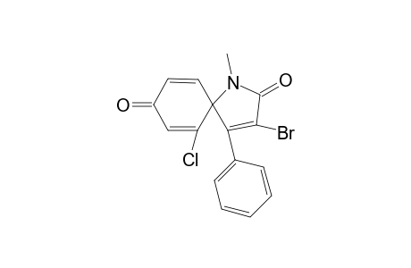 3-Bromo-6-chloro-1-methyl-4-phenyl-1-azaspiro[4.5]deca-3,6,9-triene-2,8-dione