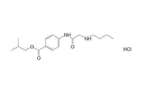 p-[2-(butylamino)acetamido]benzoic acid, isobutyl ester hydrochloride