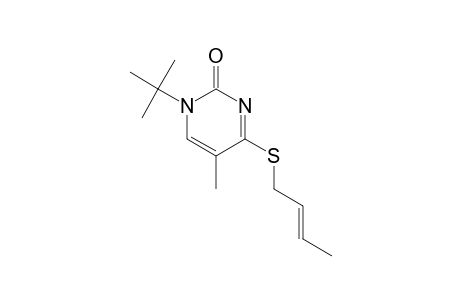 2(1H)-Pyrimidinone, 4-(2-butenylthio)-1-(1,1-dimethylethyl)-5-methyl-