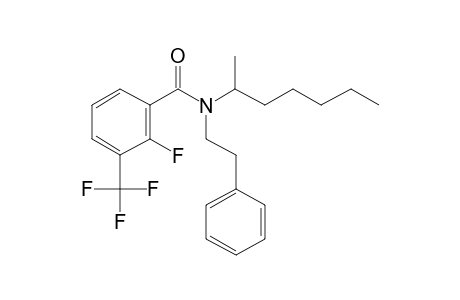 Benzamide, 2-fluoro-3-trifluoromethyl-N-(2-phenylethyl)-N-(2-heptyl)-