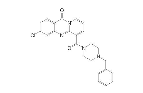 3-Chloranyl-6-[4-(phenylmethyl)piperazin-1-yl]carbonyl-pyrido[2,1-b]quinazolin-11-one