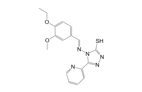 4-{[(E)-(4-ethoxy-3-methoxyphenyl)methylidene]amino}-5-(2-pyridinyl)-4H-1,2,4-triazole-3-thiol