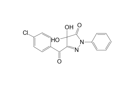 2,4-Dihydropyrazol-3-one, 5-(4-chlorobenzoyl)-4,4-dihydroxy-2-phenyl-
