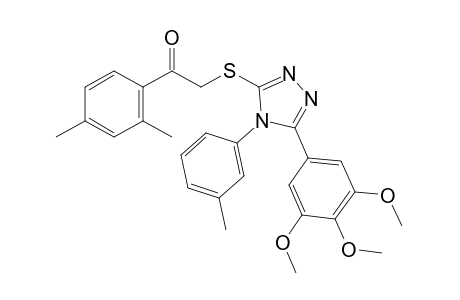 2',4'-dimethyl-2-{[4-m-tolyl-5-(3,4,5-trimethoxyphenyl)triazol-3-yl]thio}acetophenone