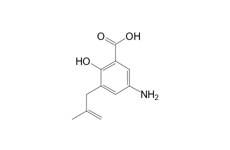 5-Amino-2-hydroxy-3-(2-methyl-2-propenyl)benzoic acid