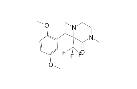 3-(2,5-Dimethoxybenzyl)-1,4-dimethyl-3-(trifluoromethyl)piperazin-2-one
