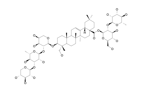 SAPINDOSIDE-B-28-O-[ALPHA-L-RHAMNOPYRANOSYL-(1->2)-BETA-D-GLUCOPYRANOSYL]-ESTER;3-O-[BETA-D-XYLOPYRANOSYL-(1->3)-ALPHA-L-RHAMNOPYRANOSYL-(1->2)-ALP