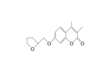 2H-1-Benzopyran-2-one, 3,4-dimethyl-7-[(tetrahydro-2-furanyl)methoxy]-