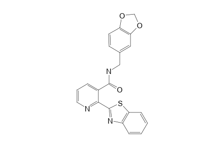 3-Pyridinecarboxamide, N-(1,3-benzodioxol-5-ylmethyl)-2-(1,3-benzothiazol-2-yl)-