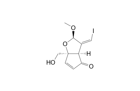 (1R,5R,7R)-5-(Hydroxymethyl)-8(E)-(iodomethylene)-7-methoxy-6-oxa-cis-bicyclo[3.3.0]oct-3-en-2-one