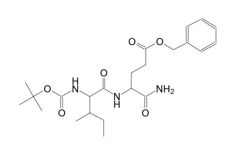 Pentanoic acid, 5-amino-4-[[2-[[(1,1-dimethylethoxy)carbonyl]amino]-3-methyl-1-oxopentyl]amino]-5-oxo-, phenylmethyl ester