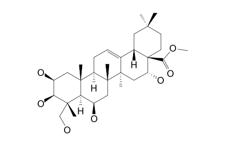 2-BETA,3-BETA,6-BETA,16-ALPHA,23-PENTA-HYDROXYOLEAN-12-EN-28-OIC_ACID_METHYLESTER