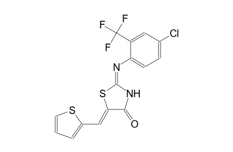 (5Z)-2-[4-chloro-2-(trifluoromethyl)anilino]-5-(2-thienylmethylene)-1,3-thiazol-4(5H)-one