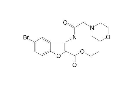 Benzofuran-2-carboxylic acid, 5-bromo-3-(2-morpholin-4-yl-acetylamino)-, ethyl ester