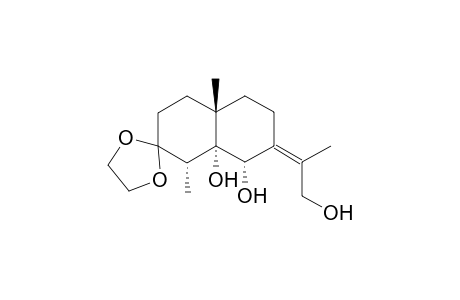 3,3-Ethylenedioxy-5.alpha.,6.alpha.,12-triol-4.alpha.,6.beta.-eudesm-7,11-ene