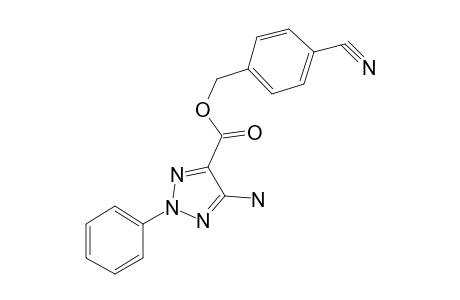 2H-[1,2,3]Triazole-4-carboxylic acid, 5-amino-2-phenyl-, 4-cyanobenzyl ester