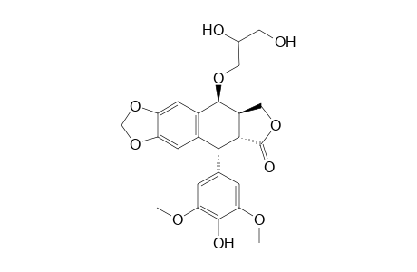 4-O-(2,3-DIHYDROXYPROPYL)-4'-DEMETHYL-EPI-PODOPHYLLOTOXIN