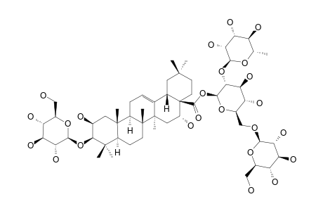 #1;BELLISSAPONIN-BS4;3-O-BETA-D-GLUCOPYRANOSYL-2-BETA,3-BETA,16-ALPHA-TRIHYDROXYOLEAN-12-ENE-28-OIC-ACID-28-ALPHA-L-RHAMNOPYRANOSYL-(1->2)-[BETA-D-GLUCO