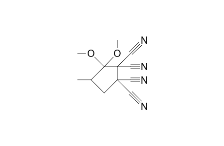 2,2,3,3-Tetracyano-1,1-dimethoxy-5-methyl-cyclopentane