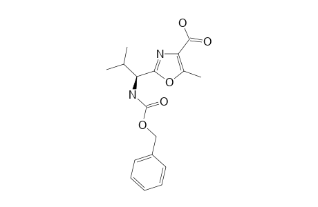 2-[(1S)-1-(benzyloxycarbonylamino)-2-methyl-propyl]-5-methyl-oxazole-4-carboxylic acid