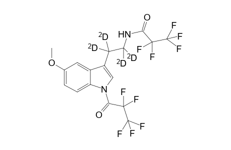 Pentafluoropropionyl derivative of 5-Methoxy-(.alpha.,.alpha.,.beta.,.beta.,-2H4tryptamine